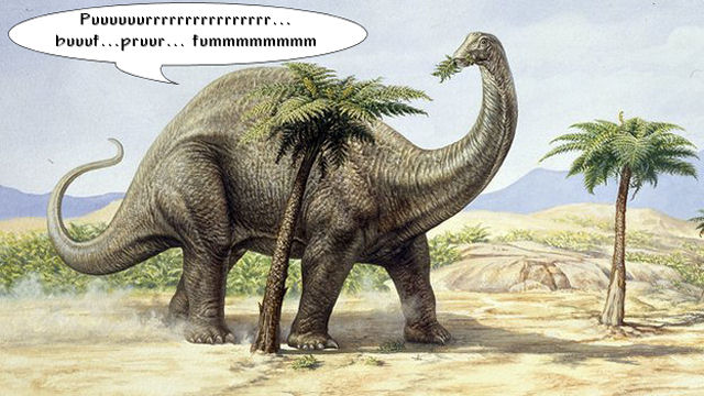 Os dinossauros herbívoros teriam provocado o aquecimento da Terra com seus próprios gases