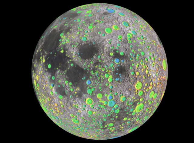 O mapa mais detalhado até hoje das crateras da Lua