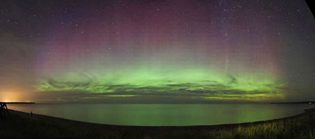 Aurora Boreal causada pela tsunami solar