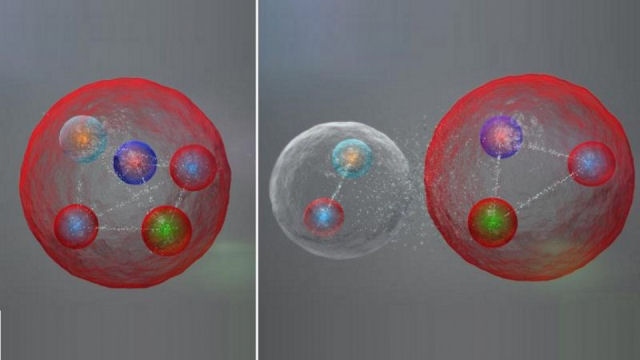 O Grande Colisor de Hdrons descobre nova partcula: o pentaquark