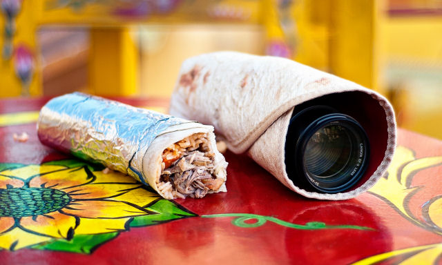 Photorito: lente fotogrfica disfarada de burrito