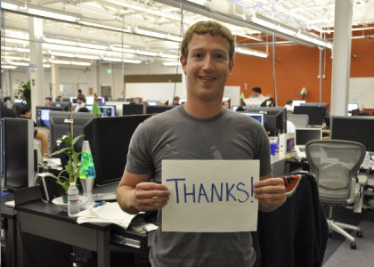 Zuck agradecendo