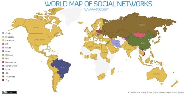 Mapa-mndi das redes sociais