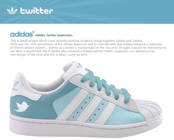 Tnis Adidas do Twitter e Facebook