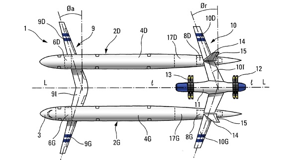 O novo e surpreendente desenho de Airbus: avies siameses